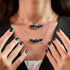 Pitch Black | .925 Sterling Silver | Firefly Glass Infinity Clasp Necklace